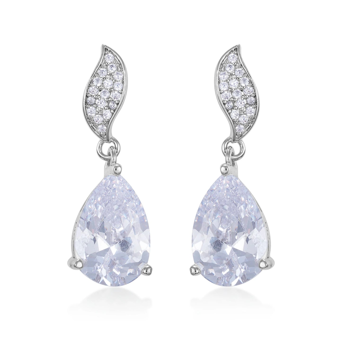 Helen 13mm Pear Drop Dangle Earrings | 3.2ct