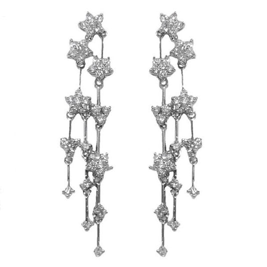 Indiece Cascade CZ Chandelier Earrings | 60mm