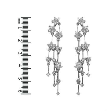 Indiece Cascade CZ Chandelier Earrings | 60mm