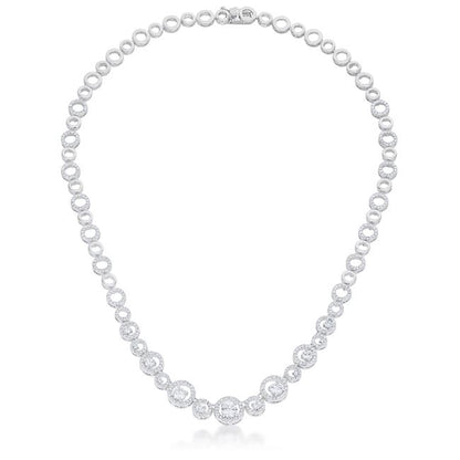 Inessia Graduated Cubic Zirconia Necklace | 45ct