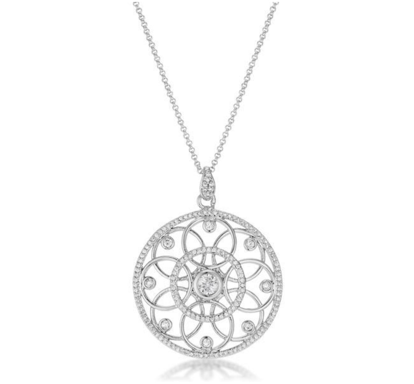 Iyanna Interlocking Circles CZ Pendant - Beloved Sparkles