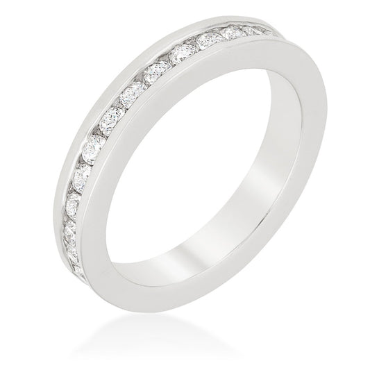 Jacey Round Channel Set Stackable Eternity Ring | 2ct