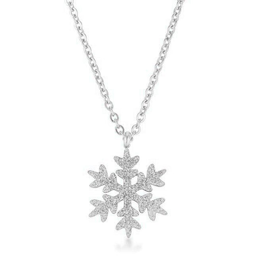 Noelle Snowflake Silver Necklace