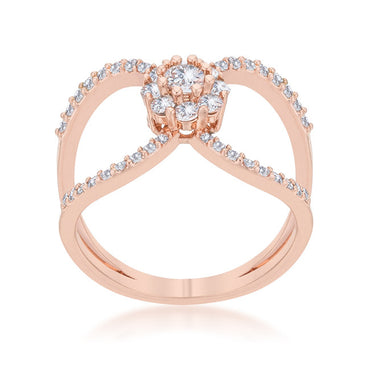 Joyce Rose Gold Delicate Floral Wrap Fashion Ring | 1.5 Carat |Cubic Zirconia - Beloved Sparkles
 - 3