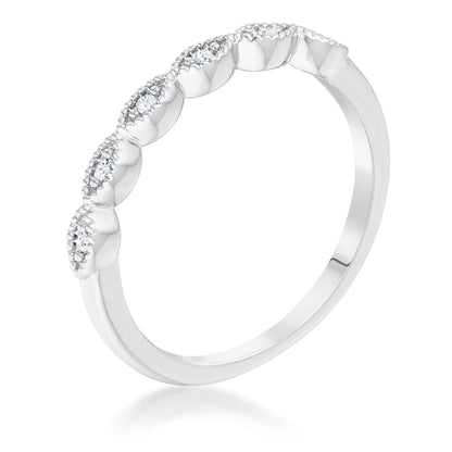 Kasey Cubic Zirconia Silver Stackable Ring