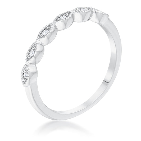 Kasey Cubic Zirconia Silver Stackable Ring