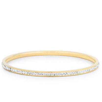 Katlynn 18k Gold CZ Bangle Bracelet