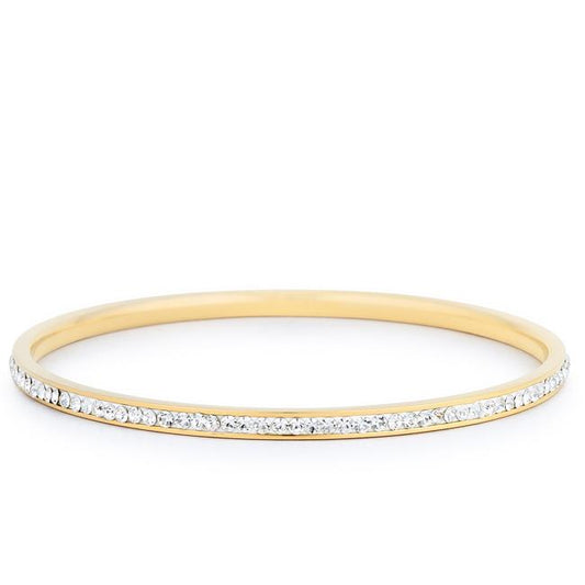 Katlynn 18k Gold CZ Bangle Bracelet