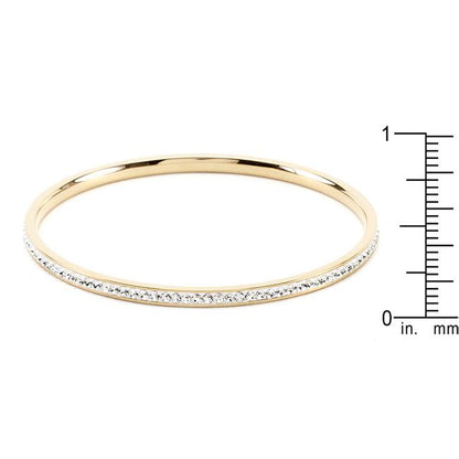 Katlynn 18k Gold CZ Bangle Bracelet