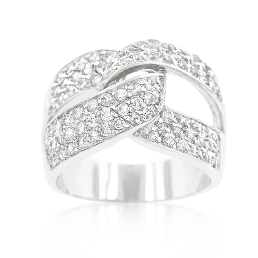 Kelly Pave CZ Knot Ring | 5ct