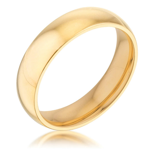 Kiri 5mm Gold Stainless Steel Band Ring