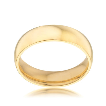 Kiri 5mm Gold Stainless Steel Band Ring