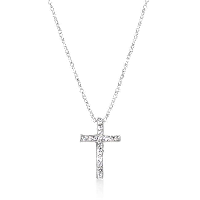 Kita CZ Cross Silver Pendant | 0.4ct