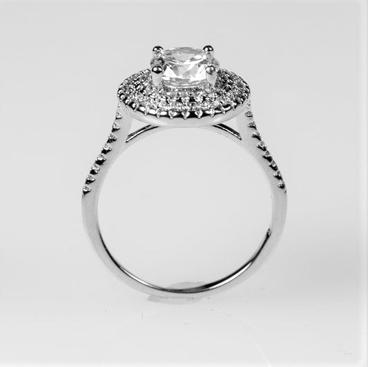 Kleta 1ct Round Halo Engagement Ring Set | 2.3ct