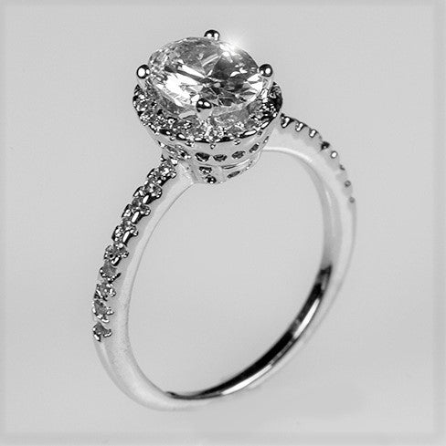 1.3ct 925 Silver Ring