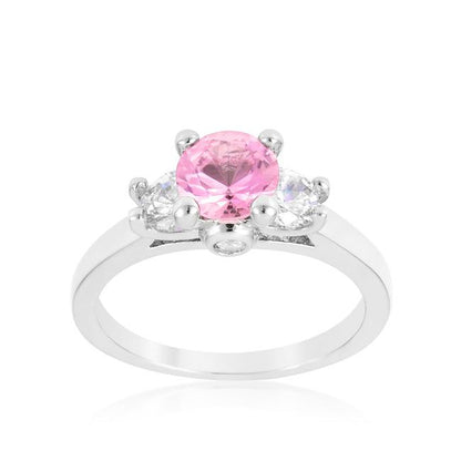 Leana Pink Three Stone CZ Ring | 1.8ct