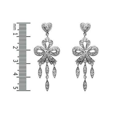 Levitt Heart Ribbon Chandelier Earrings | 50mm