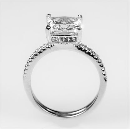 Lexy 3ct Princess CZ Solitaire Engagement Ring Set | 3.5ct