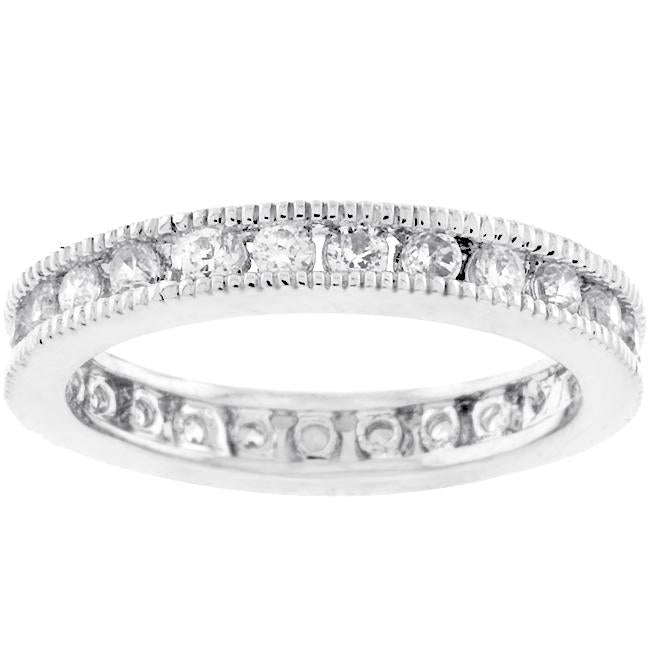 Lia Milgrain Eternity Stackable Ring | 1ct