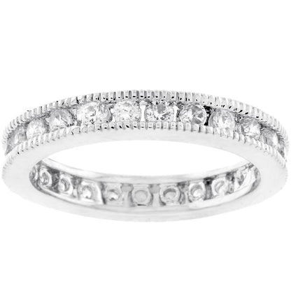 Lia Milgrain Eternity Stackable Ring | 1ct