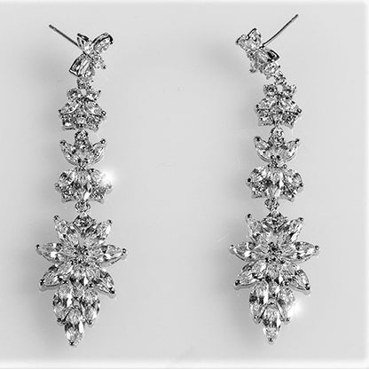 Liann Marquise Cluster Chandelier Earrings | 65mm