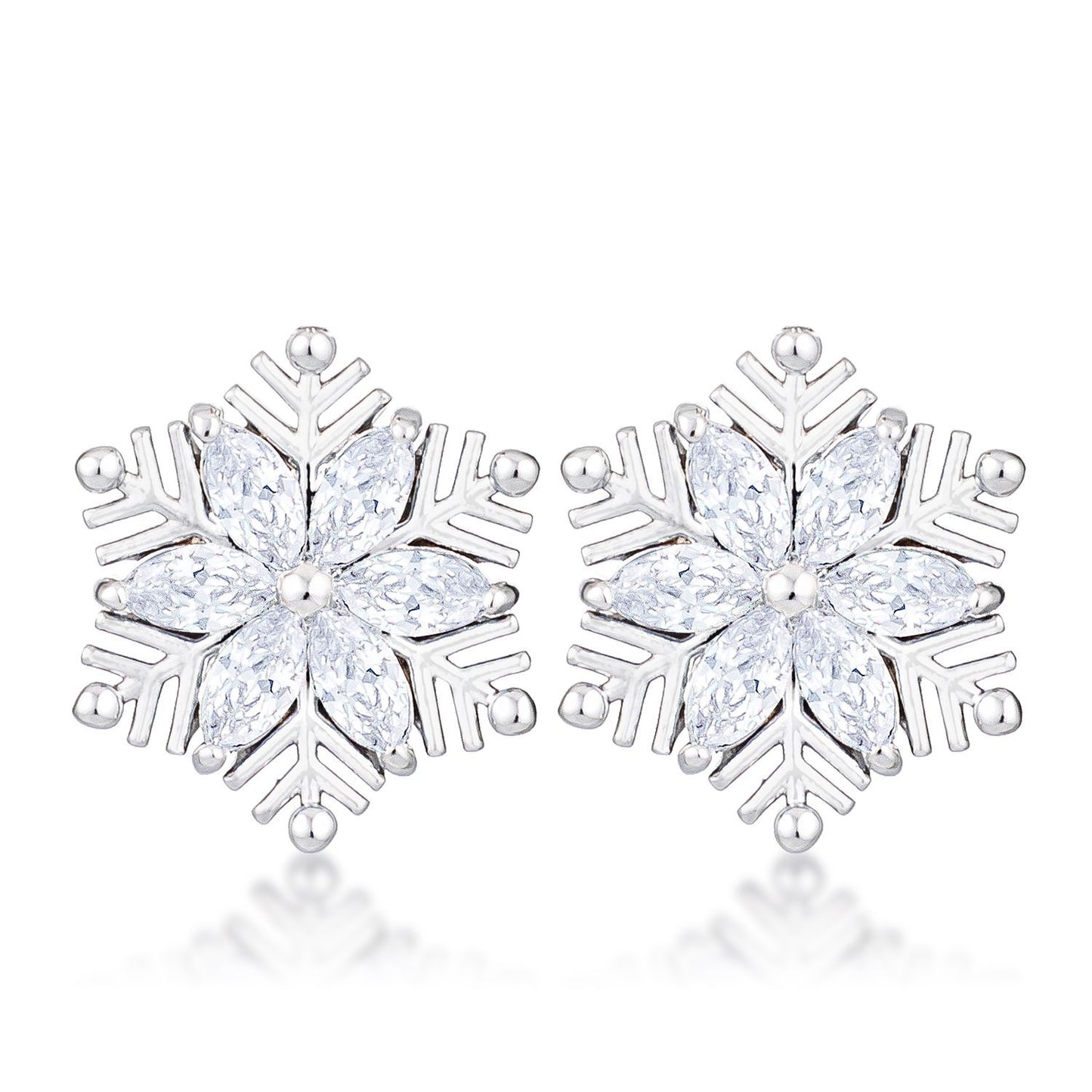 Liv Brilliant Snowflake Silver Earrings