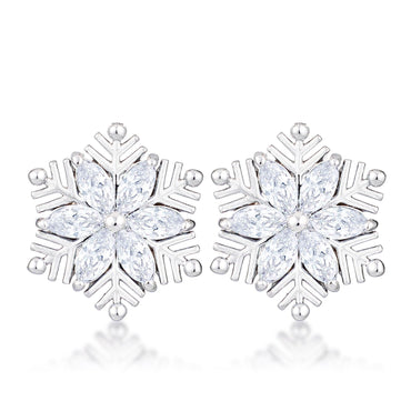 Liv Brilliant Snowflake Silver Earrings