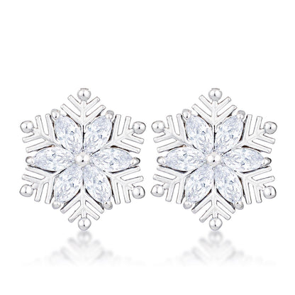 Liv Brilliant Snowflake Silver Earrings