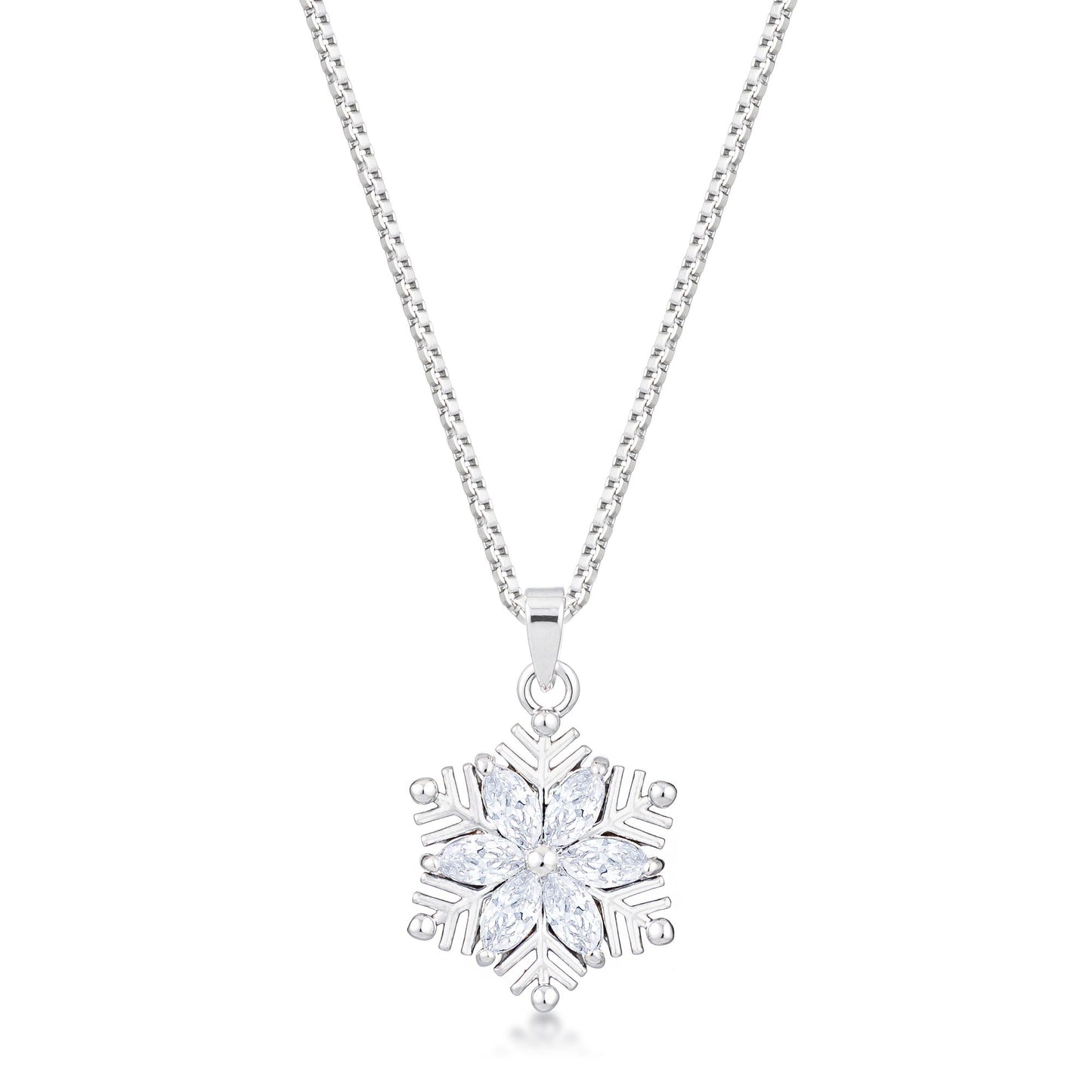 Liv Brilliant CZ Snowflake Silver Pendant | 2ct