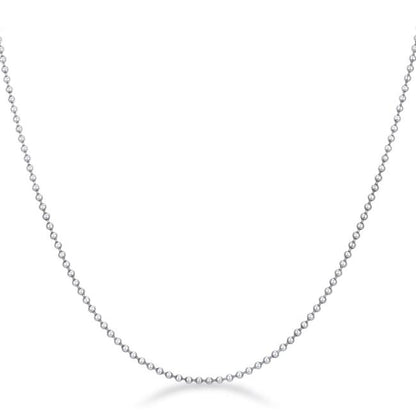 Liva Beaded Julibee Silver Necklace | 20in