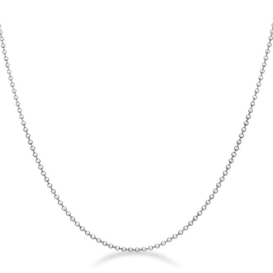 Liva Beaded Julibee Silver Necklace | 20in