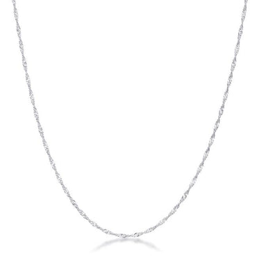 Livina Silver Twist Link Necklace | 16in