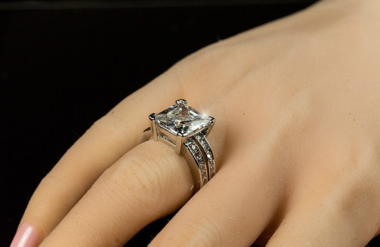 Lola Princess Cut Statement Engagement Ring  | 8.5ct