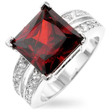 Lola Ruby Princess Cut Solitaire Cocktail Ring | 8.5ct