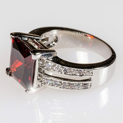 Lola Ruby Princess Cut Solitaire Cocktail Ring | 8.5ct