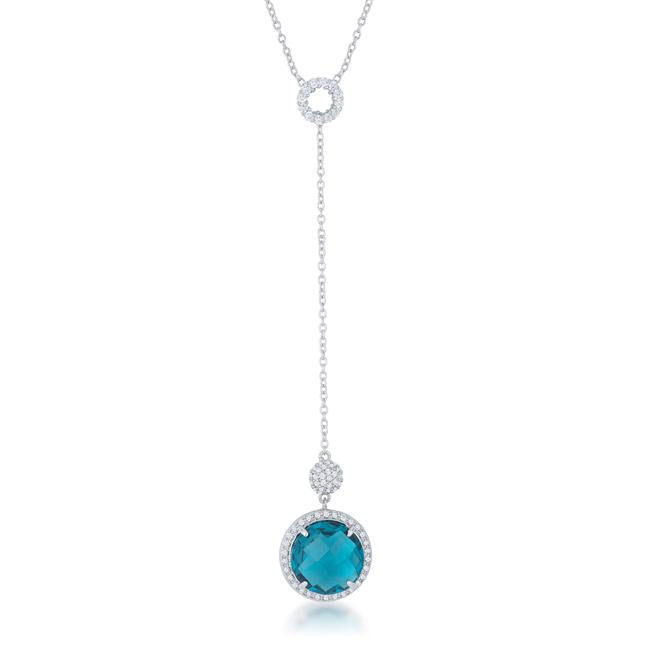 Lori Aqua Lariat Necklace