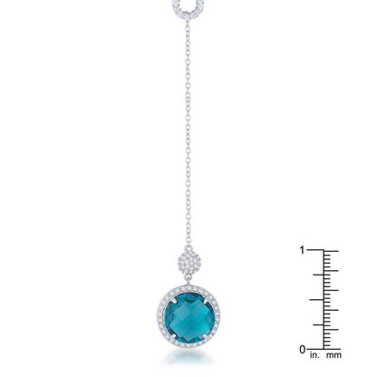 Lori Aqua Lariat Necklace