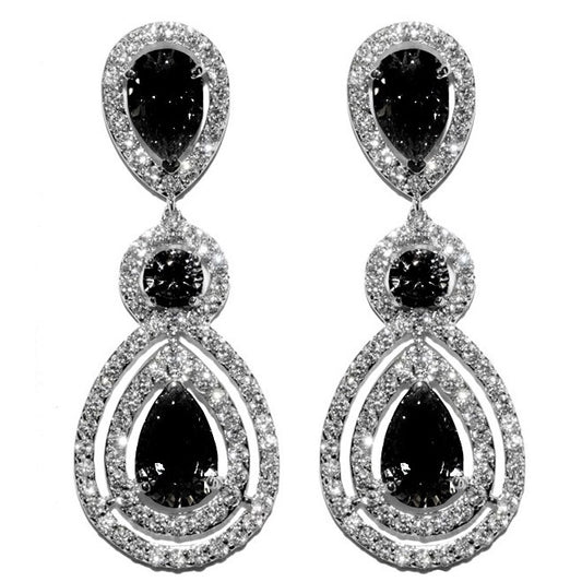 Louisa Black Chandelier Earrings