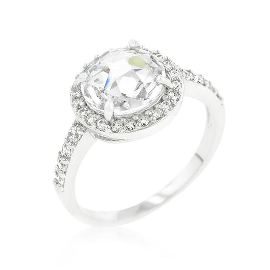 Lucetta 3ct Round Faceted Engagement Ring | 4ct