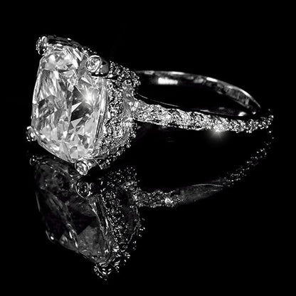 Lucine Brillant Cushion Cut Engagement Statement Ring | 10.7ct