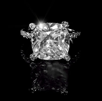 Lucine Brillant Cushion Cut Engagement Statement Ring | 10.7ct