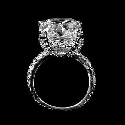 Lucine Brillant Cushion Cut Engagement Statement Ring | 10.7ct