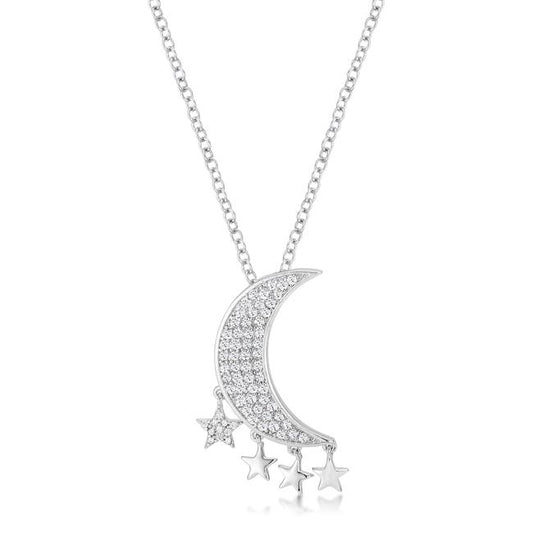 Luna Dazzling Moon Star Pendant