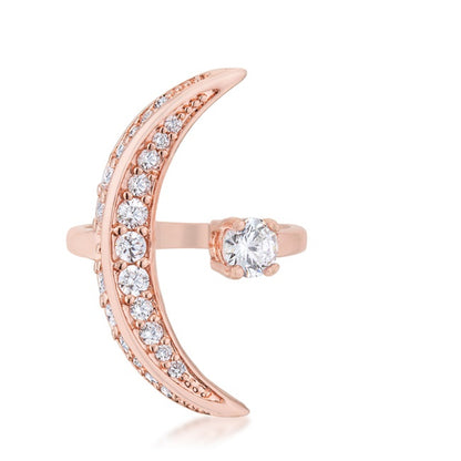 Luna Celestial Moon Wrap Rose Gold Fashion Ring | 1.2ct