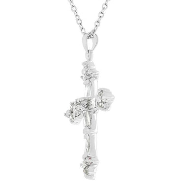 Magan CZ Silver Cross Pendant