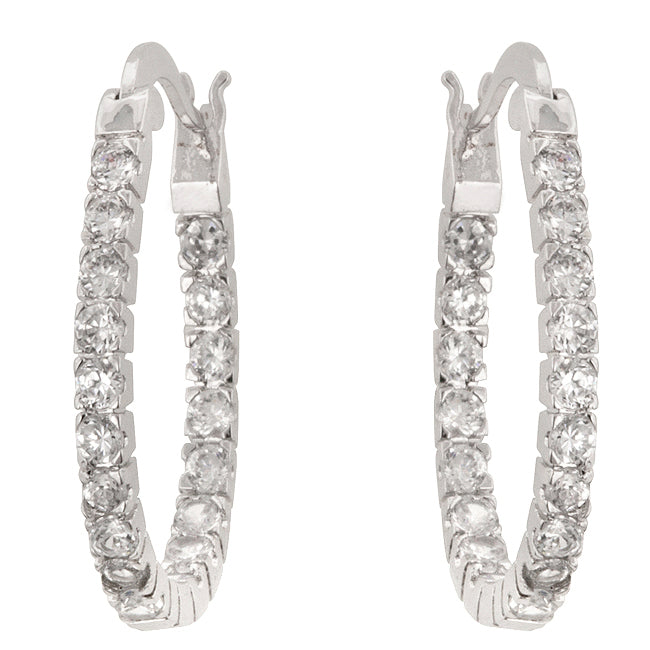 Marina Inside-Out CZ Hoop Earrings | 2ct | 27mm