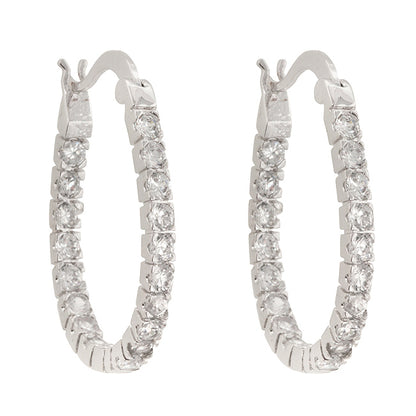 Marina Inside-Out CZ Hoop Earrings | 2ct | 27mm