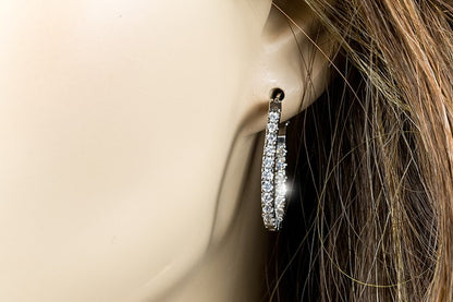 Marina Inside-Out CZ Hoop Earrings | 2ct | 27mm