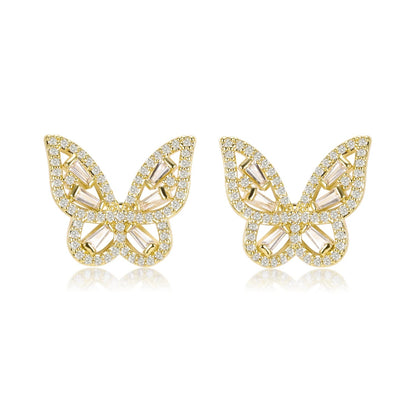 Mariposa Butterfly Gold Stud Earrings