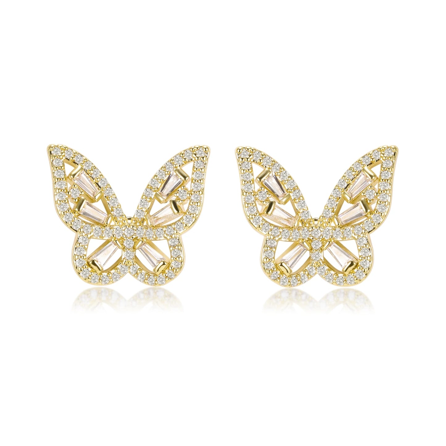 Mariposa Butterfly Silver Stud Earrings